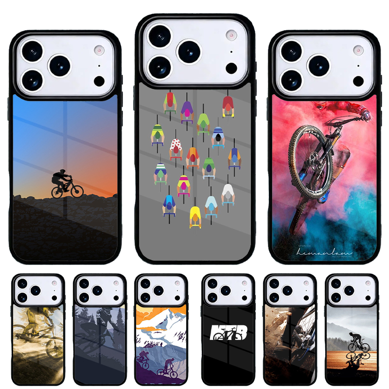 Mountain Biking Logo - Miękkie etui na telefon z motywem