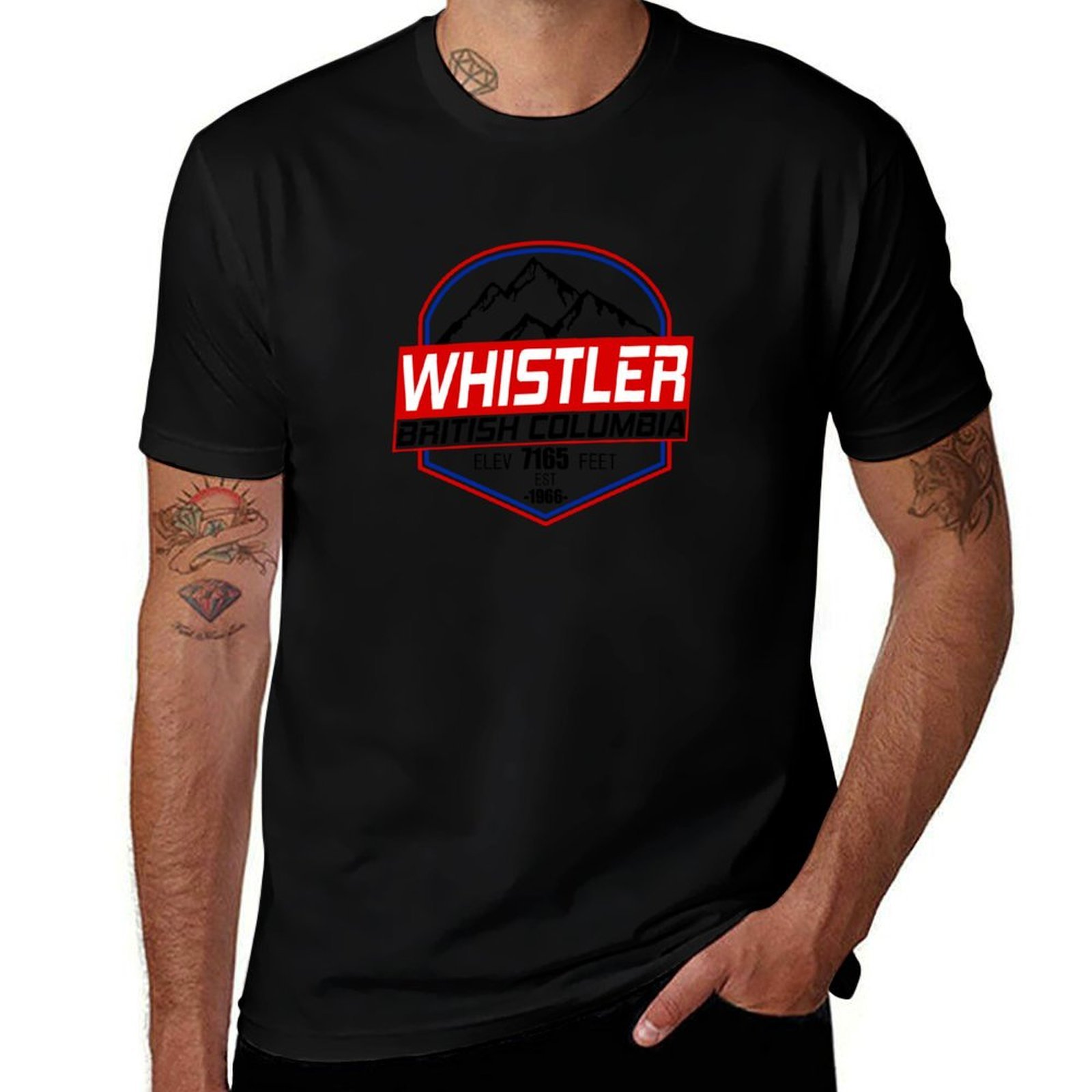 Mountain Biking Whistler - Koszulka Ski Whistler B.C. Kanada Raj