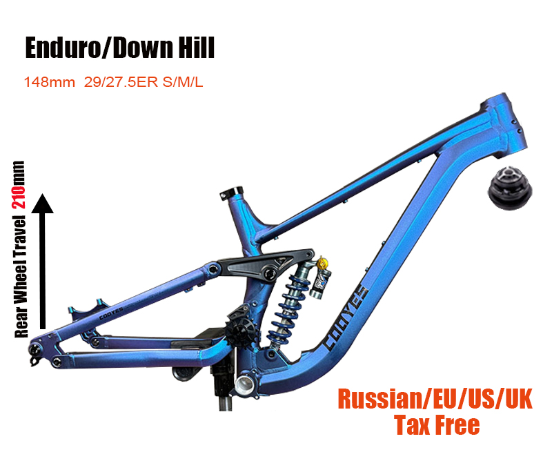 Mountain Biking Uk - Aluminiowa rama rowerowa z pełnym zawieszeniem,
